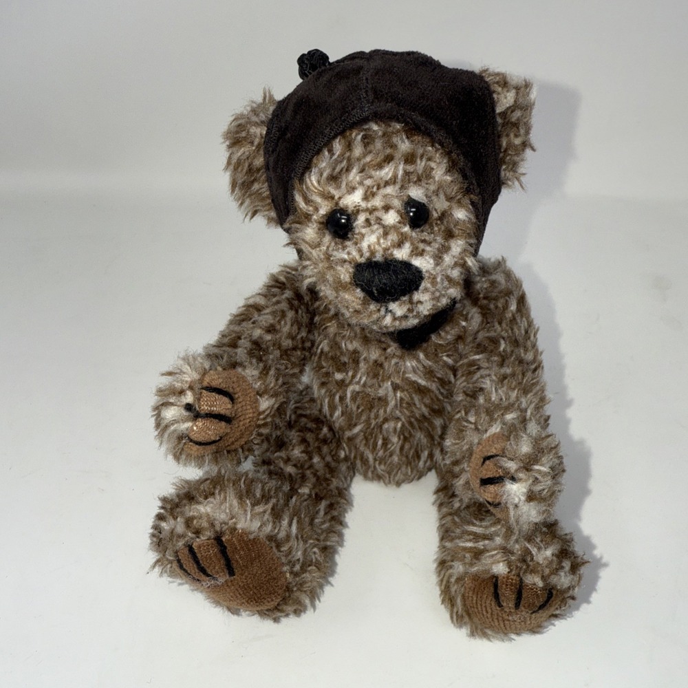 Vintage 1993 Ty Plush Jointed Teddy Bear Articulated Limbs Velour Hat 8 Inch